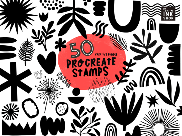 50 Procreate Stamps for Creative Freedom