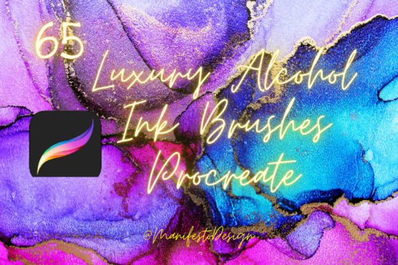 65 Luxury Alcohol Ink Brushes for Procreate