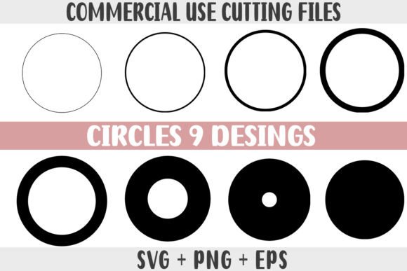 Circles Different Stroke Widths Bundle