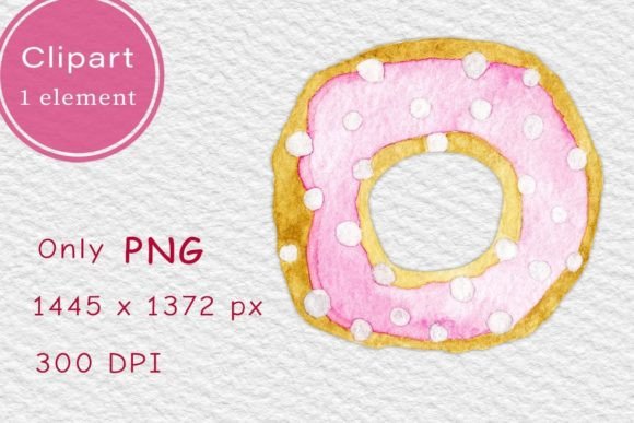 Discover the Magic of Pink Watercolor Donut PNG Clipart for Creative Projects