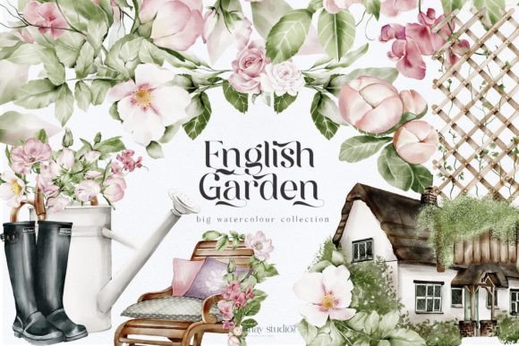 English Garden Huge Collection PNG JPEG