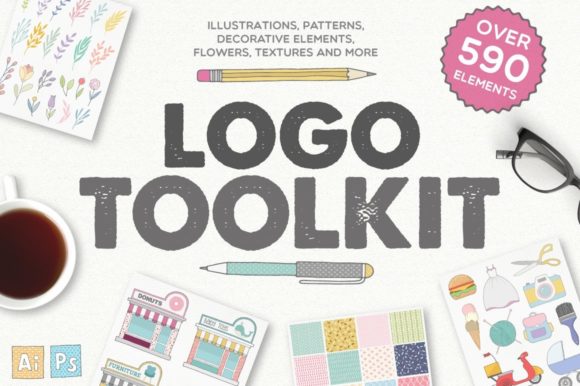 Logo Toolkit - Over 590 Elements: A Game-Changer for Branding and Creativity