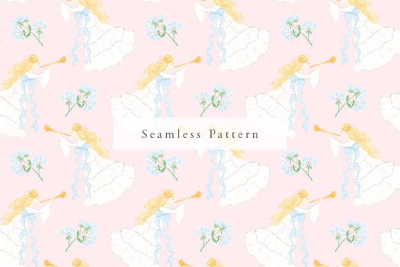 Noel Angel Seamless Pattern