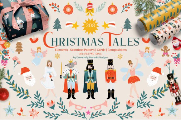 Nutcracker Christmas Tales Illustration: A Festive Collection for Every Holiday Project