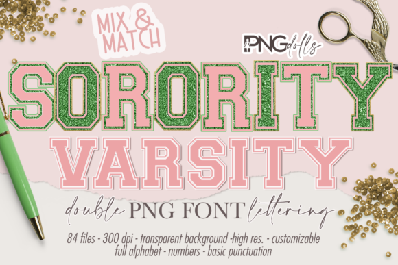 Pink Green Sorority Alphabet Monogram: A Creative Resource for Design Enthusiasts