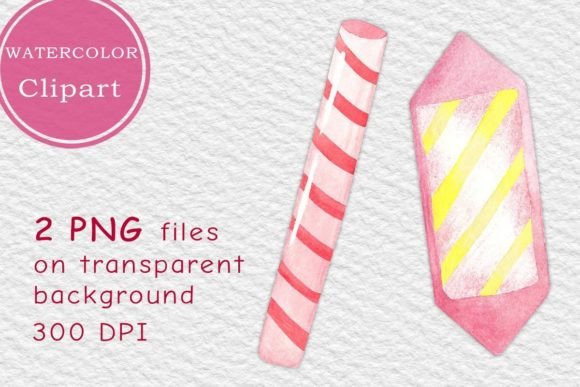 Pink Watercolor Candies. PNG Clipart