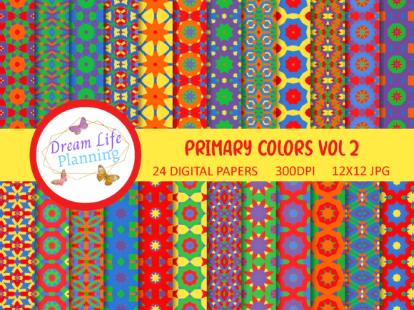 Primary Colors Vol 2 Digital Papers