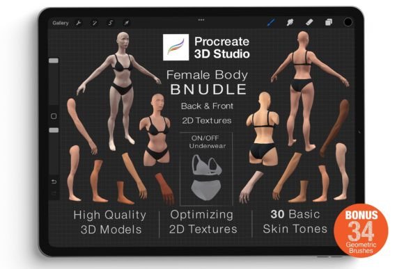 Procreate 3D Model – Female Bundle: A Practical Evaluation for Digital Artists