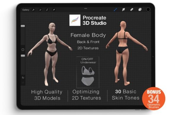 Procreate 3d Model -Full Body Female: A Strategic Tool for Creative Professionals