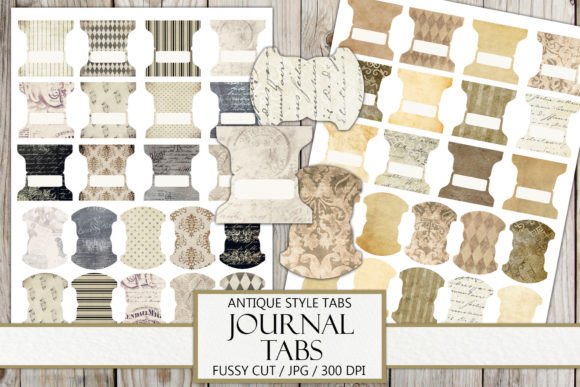 Vintage Distressed Journal Tabs