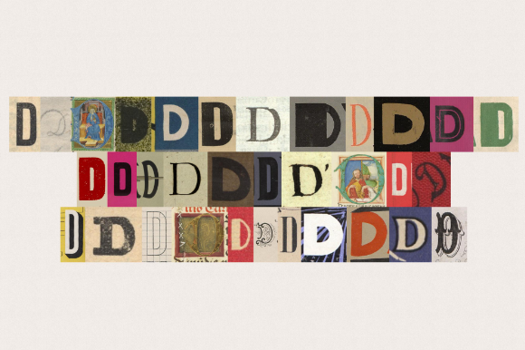 Vintage Ephemera Collage Alphabet D: A Timeless Resource for Creative Projects