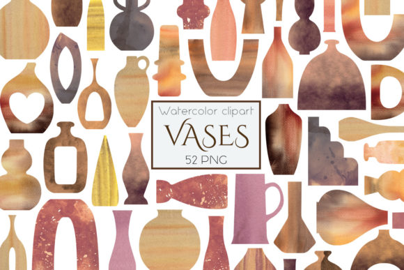 Watercolor Ceramic Vases Collection