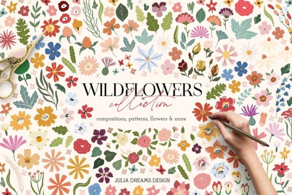 Wildflowers Collection: A Beautiful Blend of Art and Functionality for Your Creative Projects